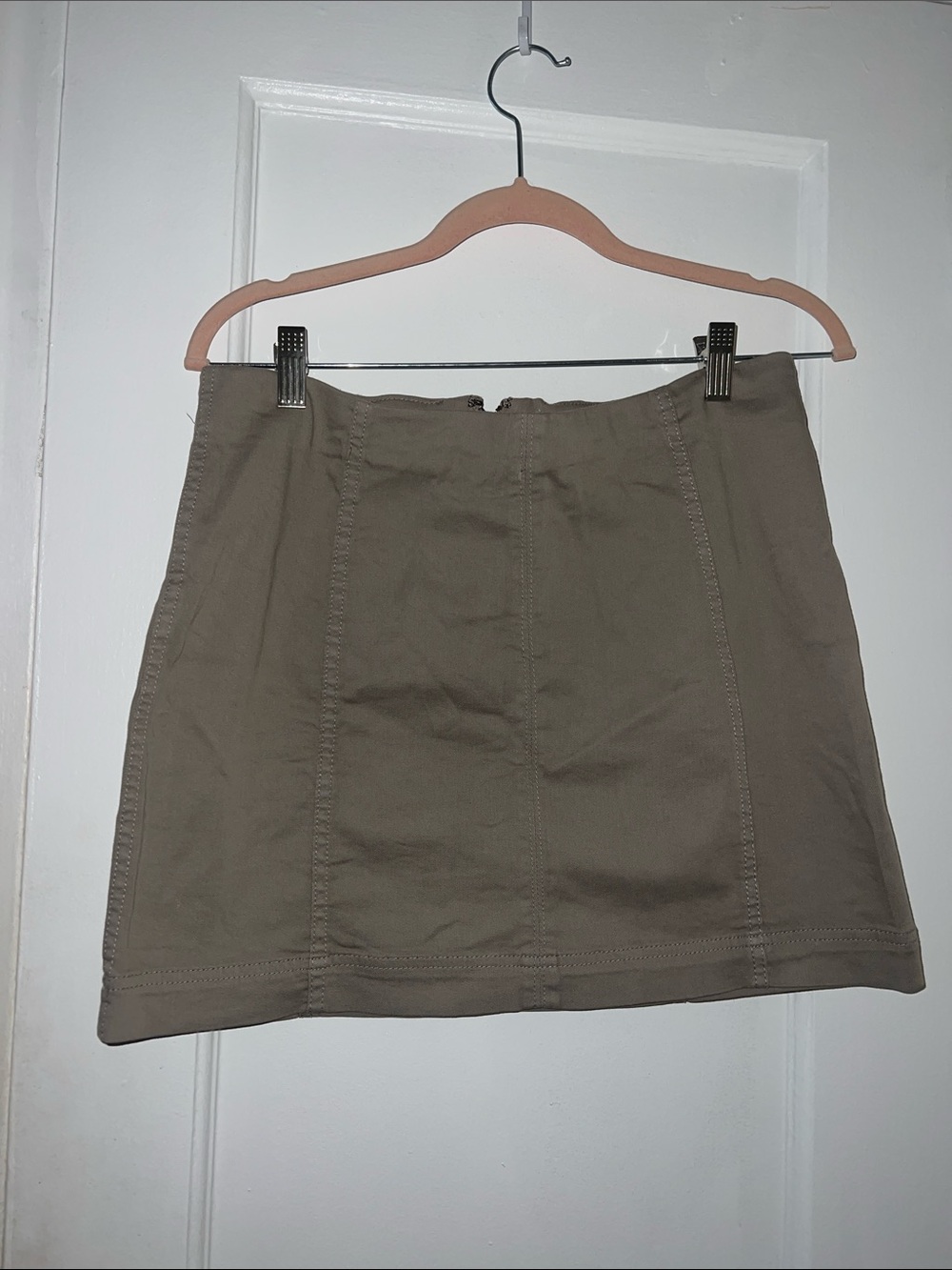 Khaki mini skirt